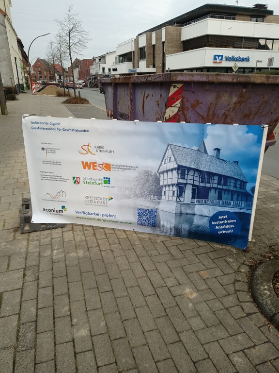 Verlegung der Glasfaserleitungen