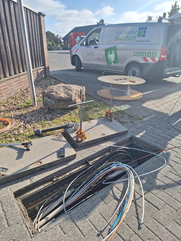 Kabel in Borghorst werden eingeblasen