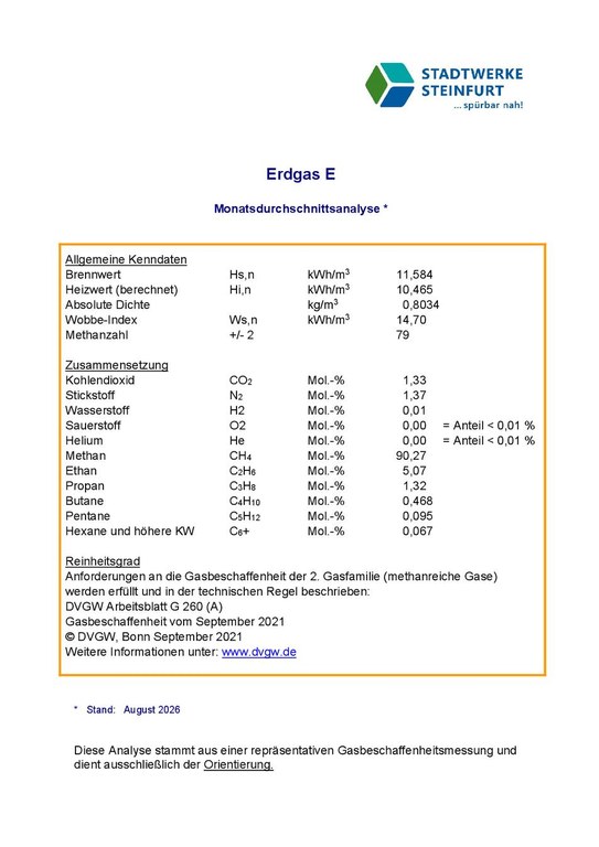 Erdgasanalyse