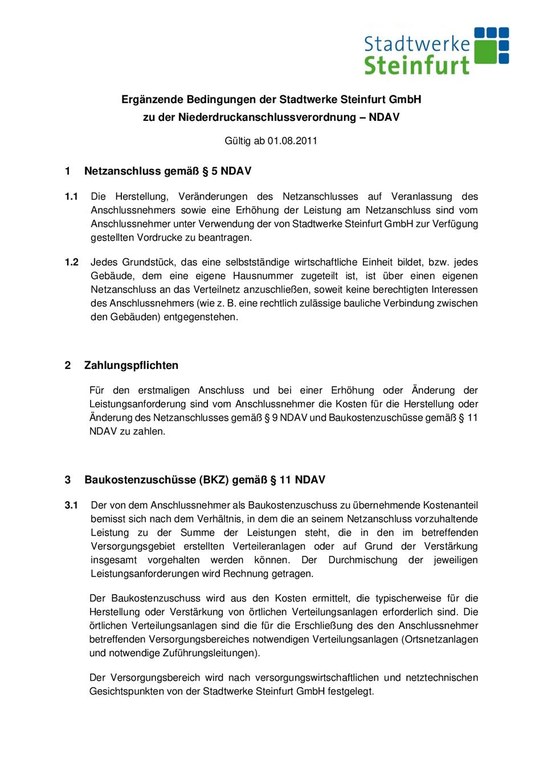 NDAV - Ergänzende Bedingungen_August 2011