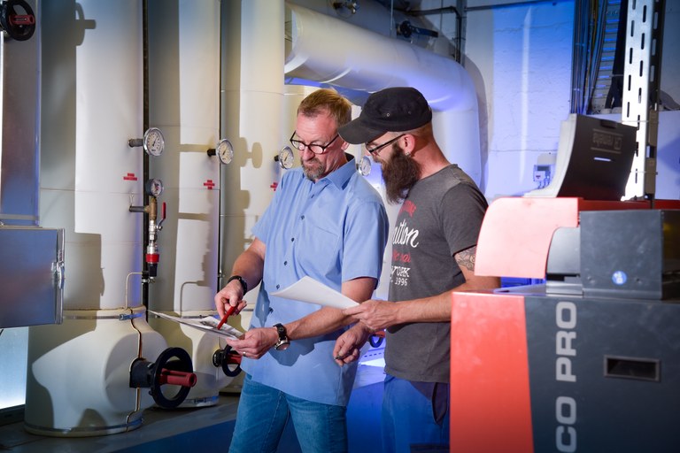 Fernwärme im Heizwerk