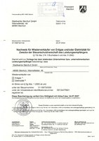 Nachweis Wiederverkäufer