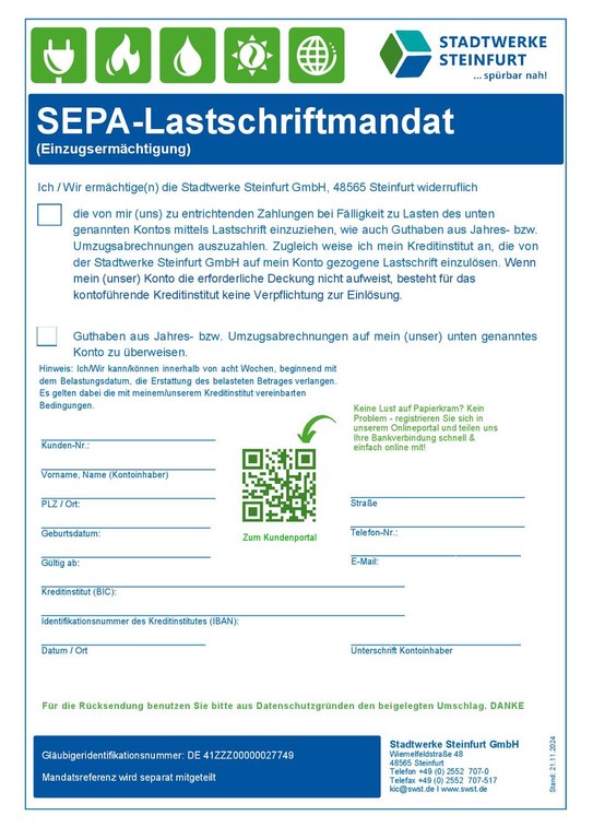 Sepa-Lastschriftmandat