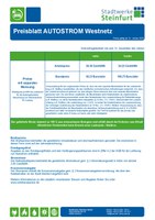 Preisblatt Autostrom_WESTNETZ