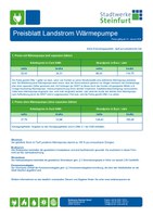 Preisblatt Landstrom WP