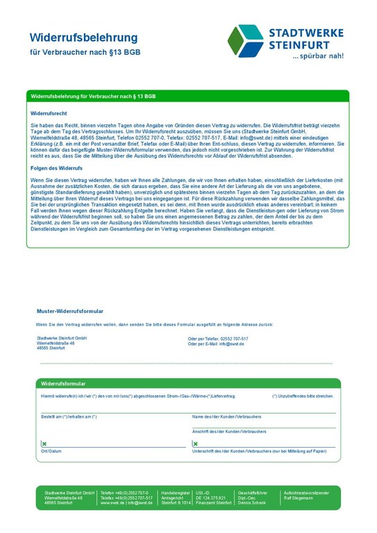 Widerrufsbelehrung